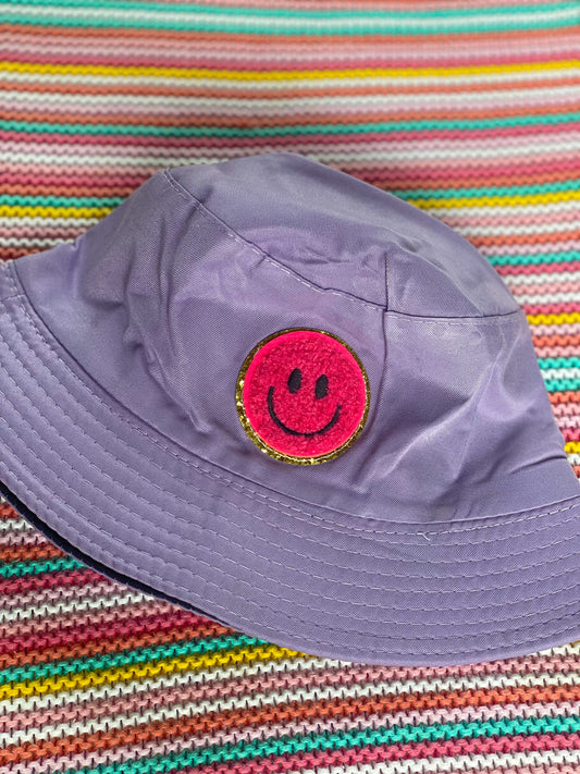 Purple Smiley Bucket Hat