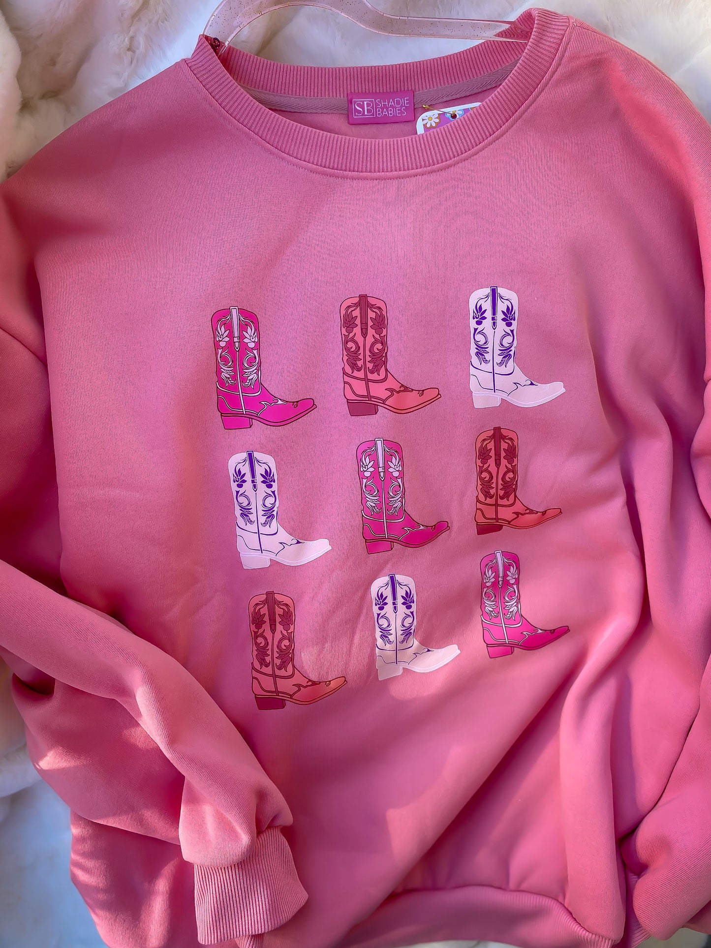 Pink Boots Sweatshirt (Adult)