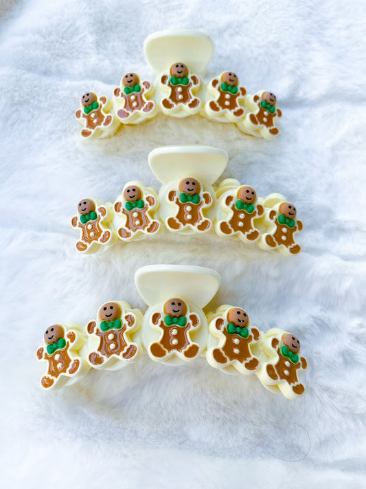 Gingerbread Claw Clip